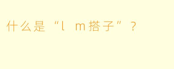 什么是“lm搭子”？