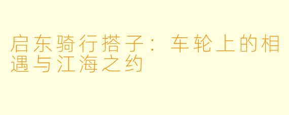 启东骑行搭子:车轮上的相遇与江海之约