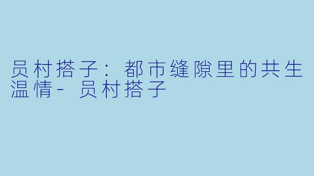 员村搭子：都市缝隙里的共生温情-员村搭子