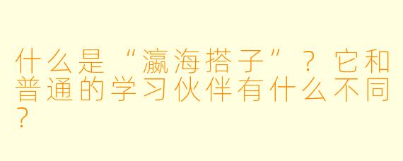 什么是“瀛海搭子”？它和普通的学习伙伴有什么不同？