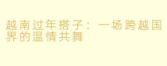 越南过年搭子：一场跨越国界的温情共舞