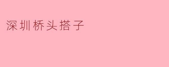 深圳桥头搭子