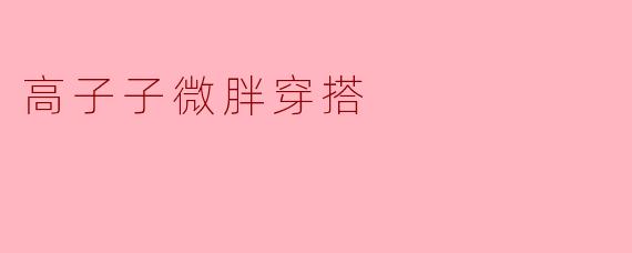 高子子微胖穿搭