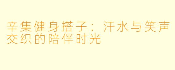 辛集健身搭子：汗水与笑声交织的陪伴时光