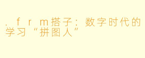 .frm搭子：数字时代的学习“拼图人”