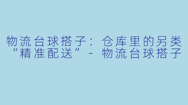 物流台球搭子：仓库里的另类“精准配送”