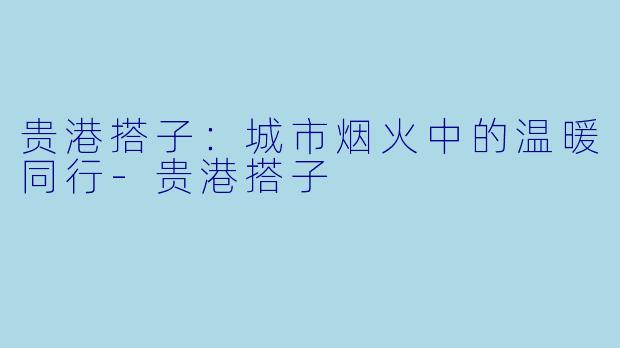 贵港搭子：城市烟火中的温暖同行