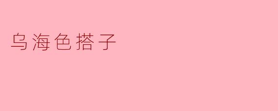 乌海色搭子