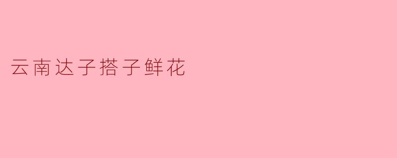 云南达子搭子鲜花