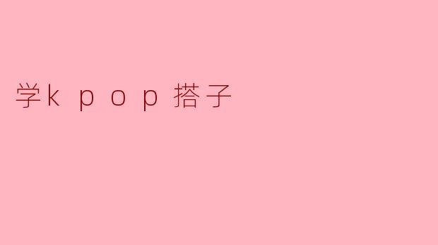 学kpop搭子