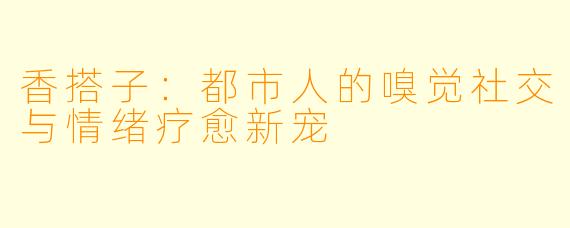 香搭子：都市人的嗅觉社交与情绪疗愈新宠