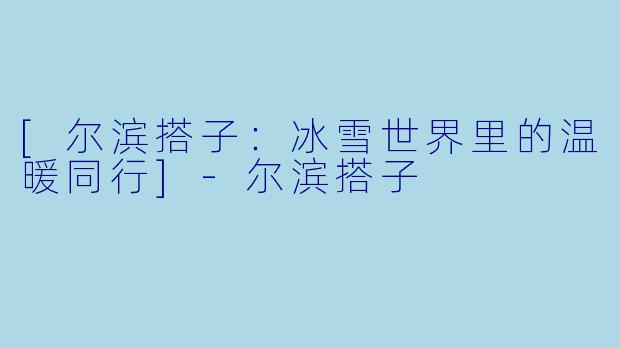[尔滨搭子：冰雪世界里的温暖同行]-尔滨搭子