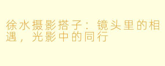徐水摄影搭子：镜头里的相遇，光影中的同行