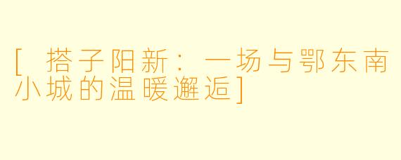 [搭子阳新：一场与鄂东南小城的温暖邂逅]