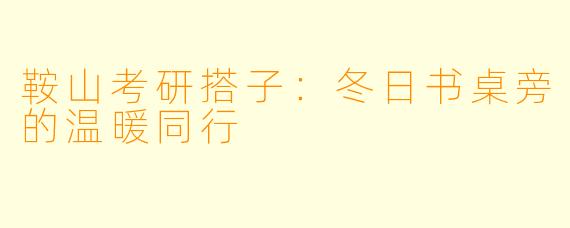 鞍山考研搭子：冬日书桌旁的温暖同行