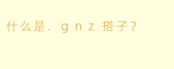 什么是.gnz搭子？