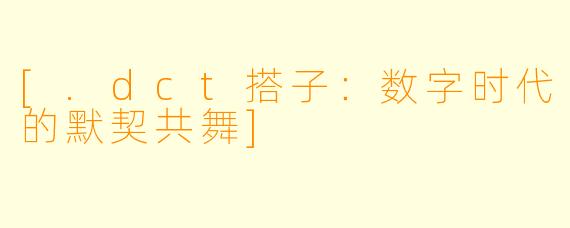 [.dct搭子：数字时代的默契共舞]