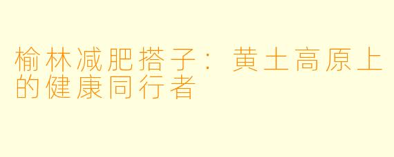 榆林减肥搭子:黄土高原上的健康同行者