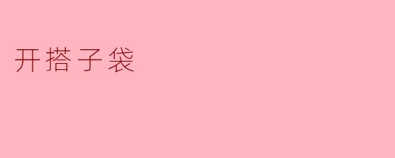 开搭子袋