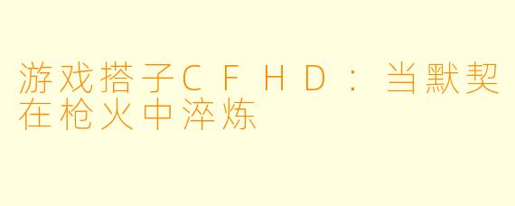 游戏搭子CFHD：当默契在枪火中淬炼