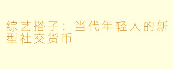 综艺搭子：当代年轻人的新型社交货币
