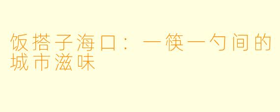 饭搭子海口：一筷一勺间的城市滋味