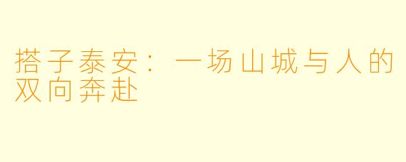 搭子泰安：一场山城与人的双向奔赴