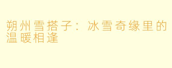朔州雪搭子：冰雪奇缘里的温暖相逢