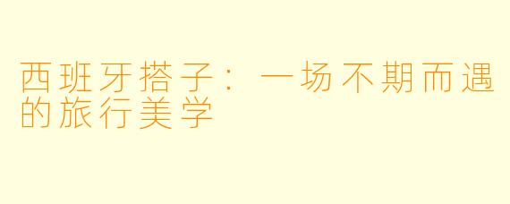 西班牙搭子：一场不期而遇的旅行美学