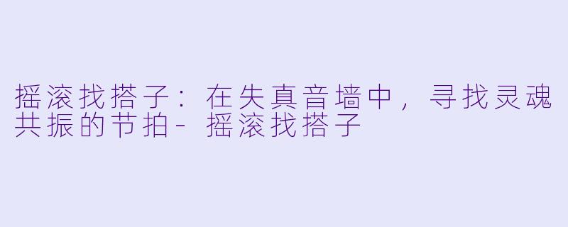 摇滚找搭子：在失真音墙中，寻找灵魂共振的节拍-摇滚找搭子