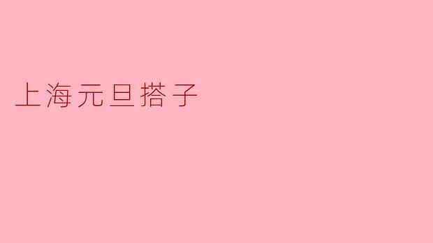 上海元旦搭子