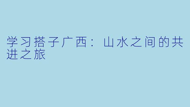 学习搭子广西：山水之间的共进之旅