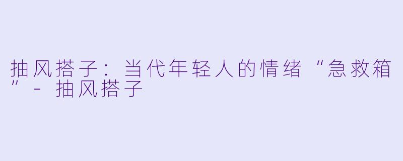 抽风搭子：当代年轻人的情绪“急救箱”-抽风搭子