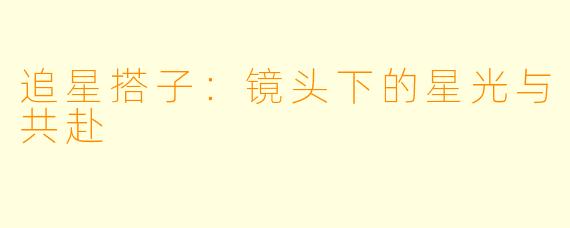 追星搭子：镜头下的星光与共赴