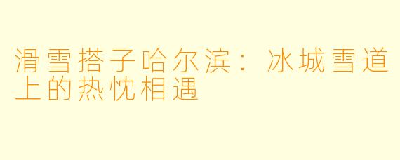 滑雪搭子哈尔滨：冰城雪道上的热忱相遇