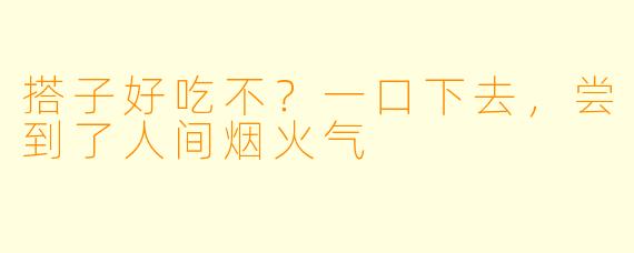 搭子好吃不？一口下去，尝到了人间烟火气
