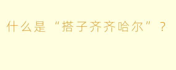 什么是“搭子齐齐哈尔”？