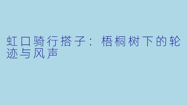 虹口骑行搭子：梧桐树下的轮迹与风声