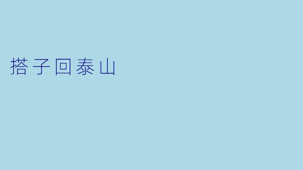 搭子回泰山