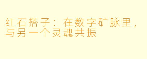红石搭子：在数字矿脉里，与另一个灵魂共振