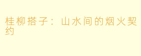 桂柳搭子:山水间的烟火契约
