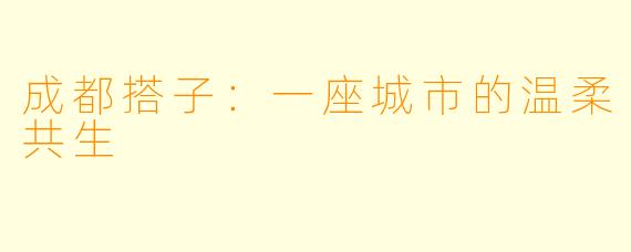 成都搭子：一座城市的温柔共生