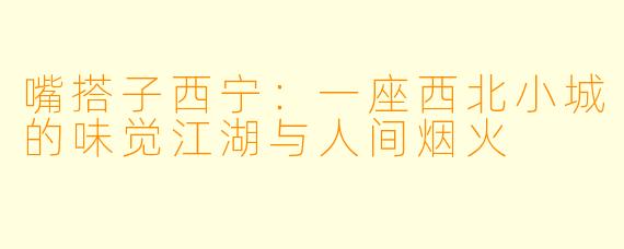 嘴搭子西宁：一座西北小城的味觉江湖与人间烟火
