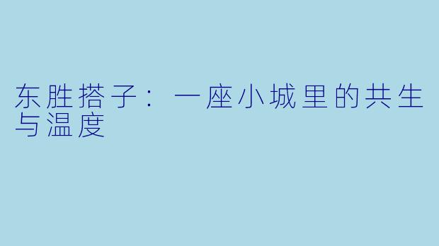 东胜搭子：一座小城里的共生与温度