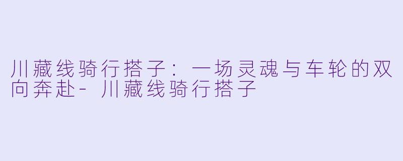 川藏线骑行搭子：一场灵魂与车轮的双向奔赴-川藏线骑行搭子