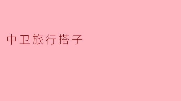 中卫旅行搭子