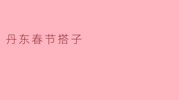 丹东春节搭子