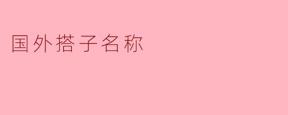 国外搭子名称