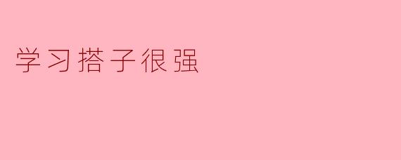 学习搭子很强