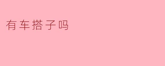 有车搭子吗